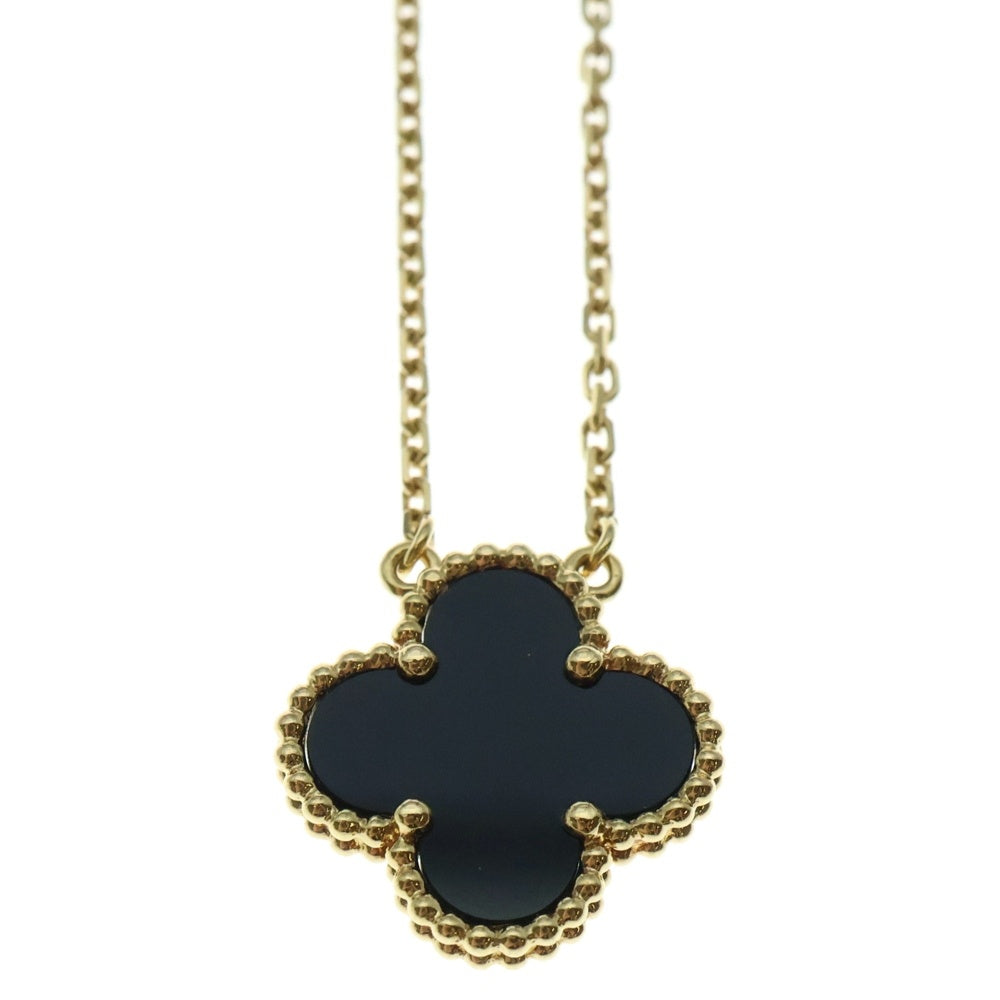 Van Cleef & Arpels(ヴァンクリーフアンドアーペル) ヴィンテージアルハンブラ オニキス ネックレス イエローゴールド 750 ジュエリー アクセサリー