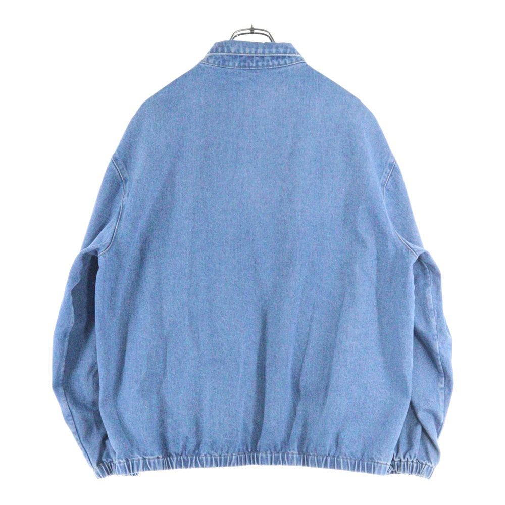 PRADA(プラダ) 23SS トライアングルロゴプレート ジップアップ デニム トラッカージャケット ゴールド金具 インディゴ GFB310