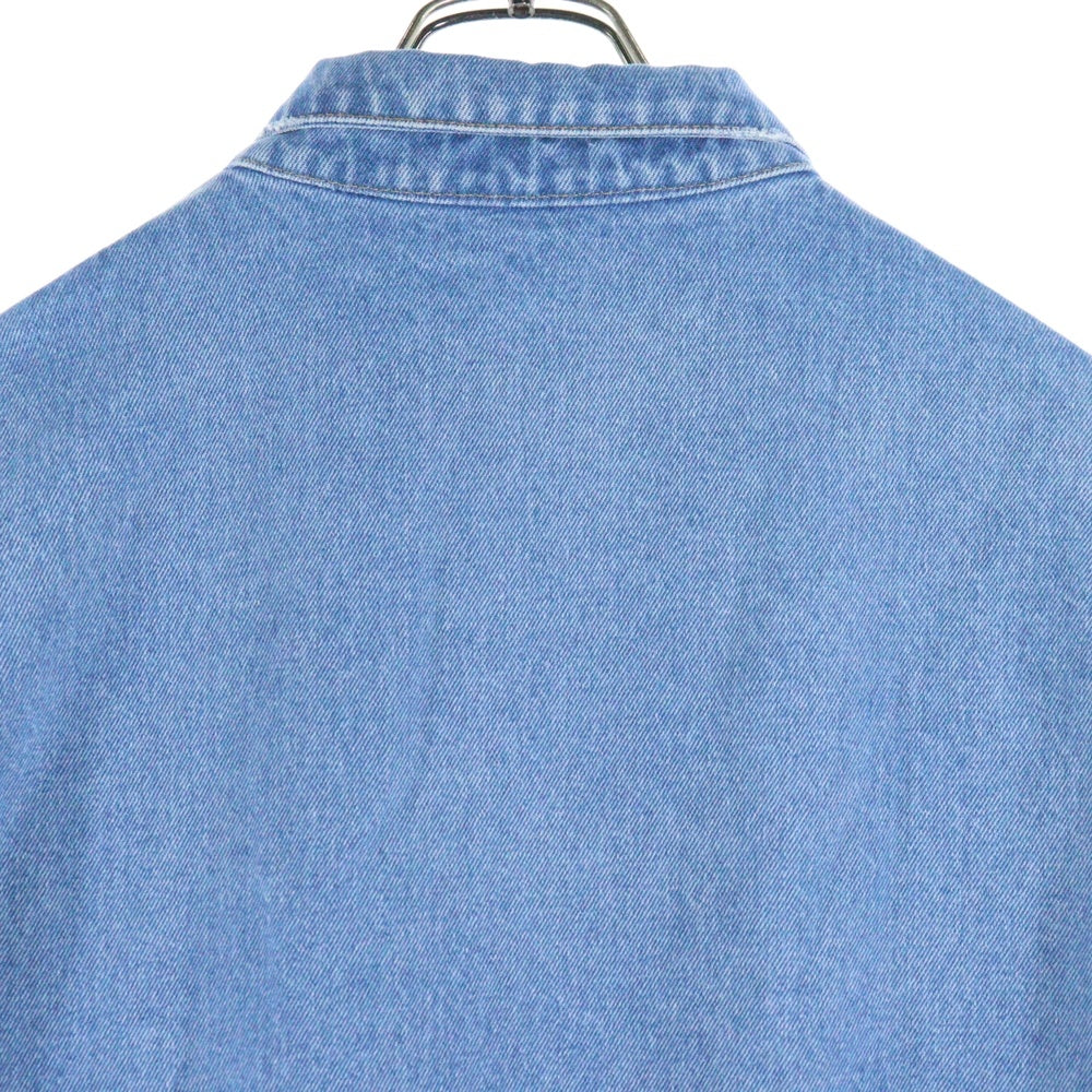 PRADA(プラダ) 23SS トライアングルロゴプレート ジップアップ デニム トラッカージャケット ゴールド金具 インディゴ GFB310