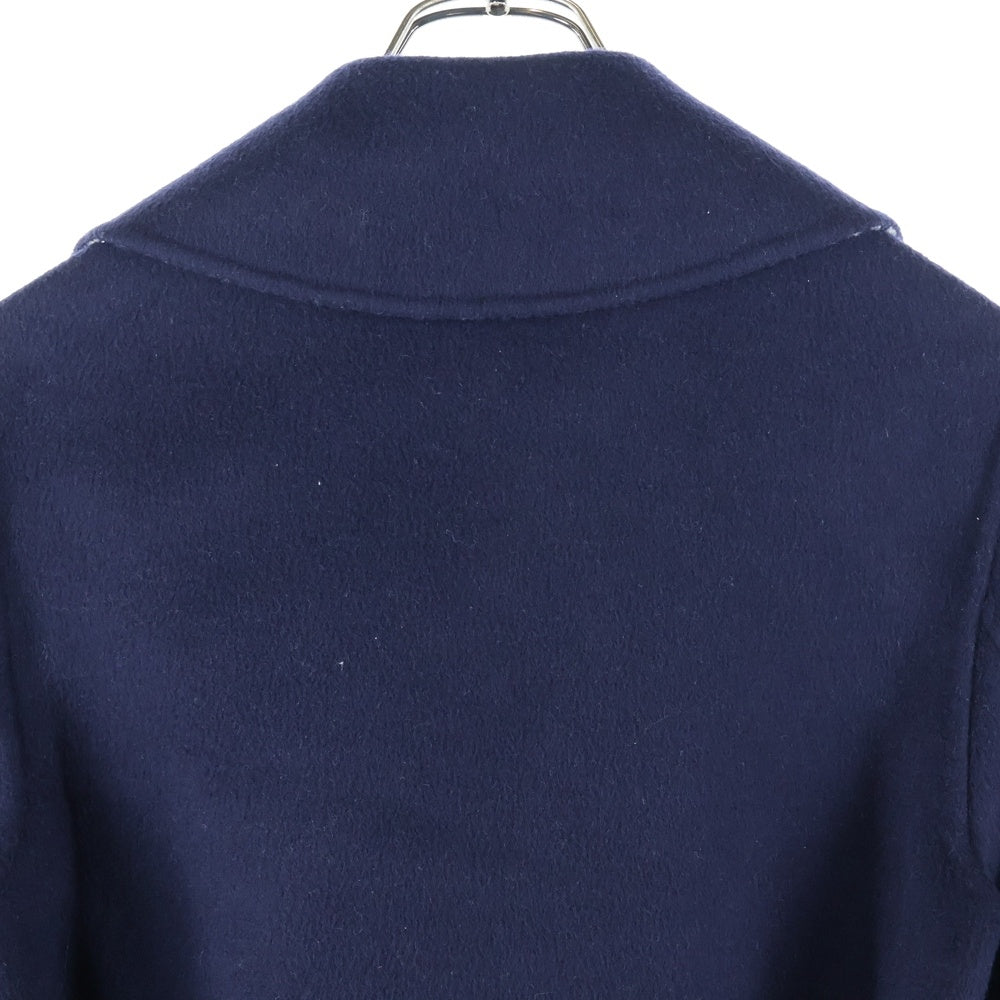 Christian Dior(クリスチャンディオール) オブリーク 裏地総柄 シルク混 ウール チェスターコート ネイビー レディース 110M36A1375