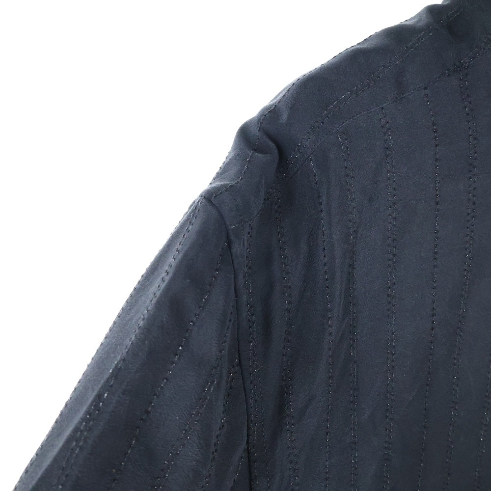 SAINT LAURENT PARIS(サンローランパリ) ストライプ総柄 シルク ロングスリーブ 長袖シャツ ブラック 749174