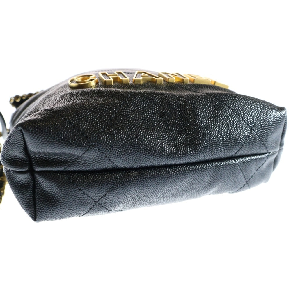 CHANEL(シャネル) シャネル22 ミニ ココマーク キャビアスキン 2WAY チェーンショルダーバック レザーハンドバッグ ブラック レディース AS3980