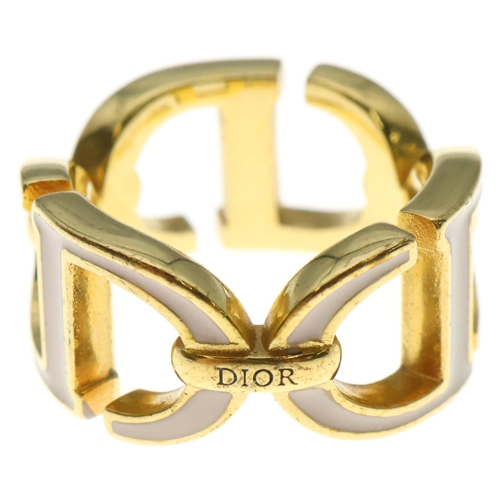 DIOR(ディオール) CDロゴ リング 指輪 ゴールド×ピンク GP