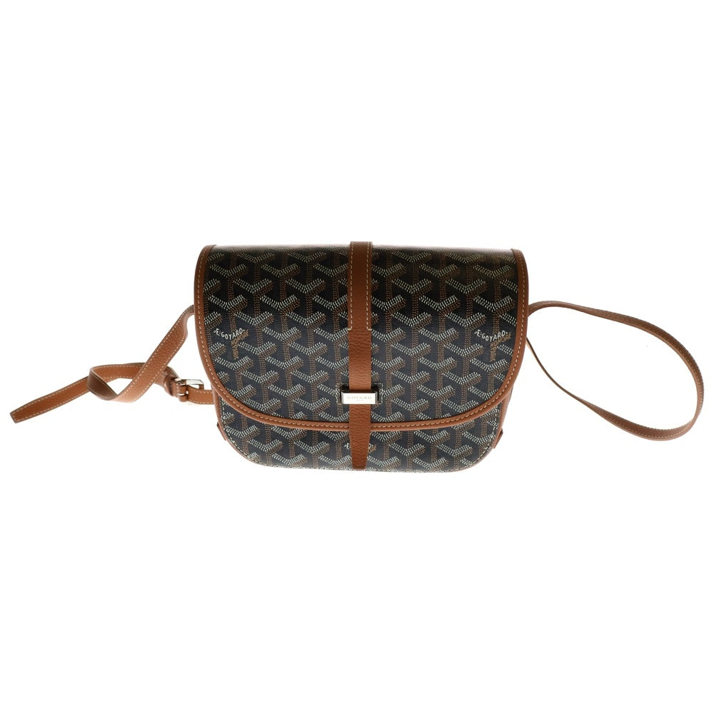 GOYARD(ゴヤール) ベルヴェデーレPM レザーショルダーバッグ ブラウン/ブラック レディース