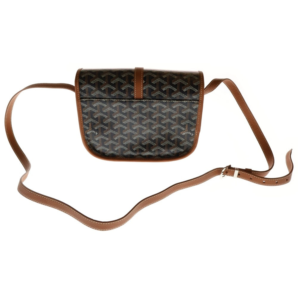 GOYARD(ゴヤール) ベルヴェデーレPM レザーショルダーバッグ ブラウン/ブラック レディース