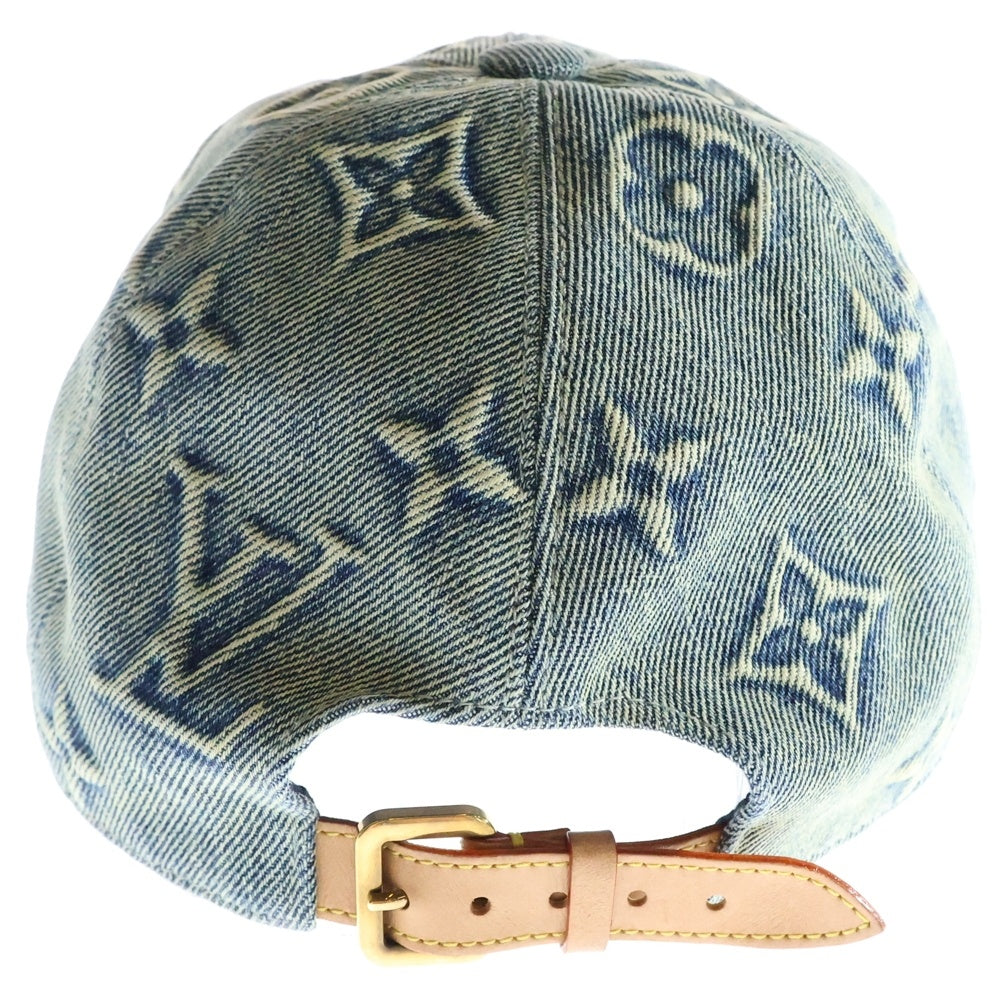 LOUIS VUITTON(ルイヴィトン) モノグラム ウォッシュド デニム 6パネル ベースボールキャップ 帽子 インディゴ M7156