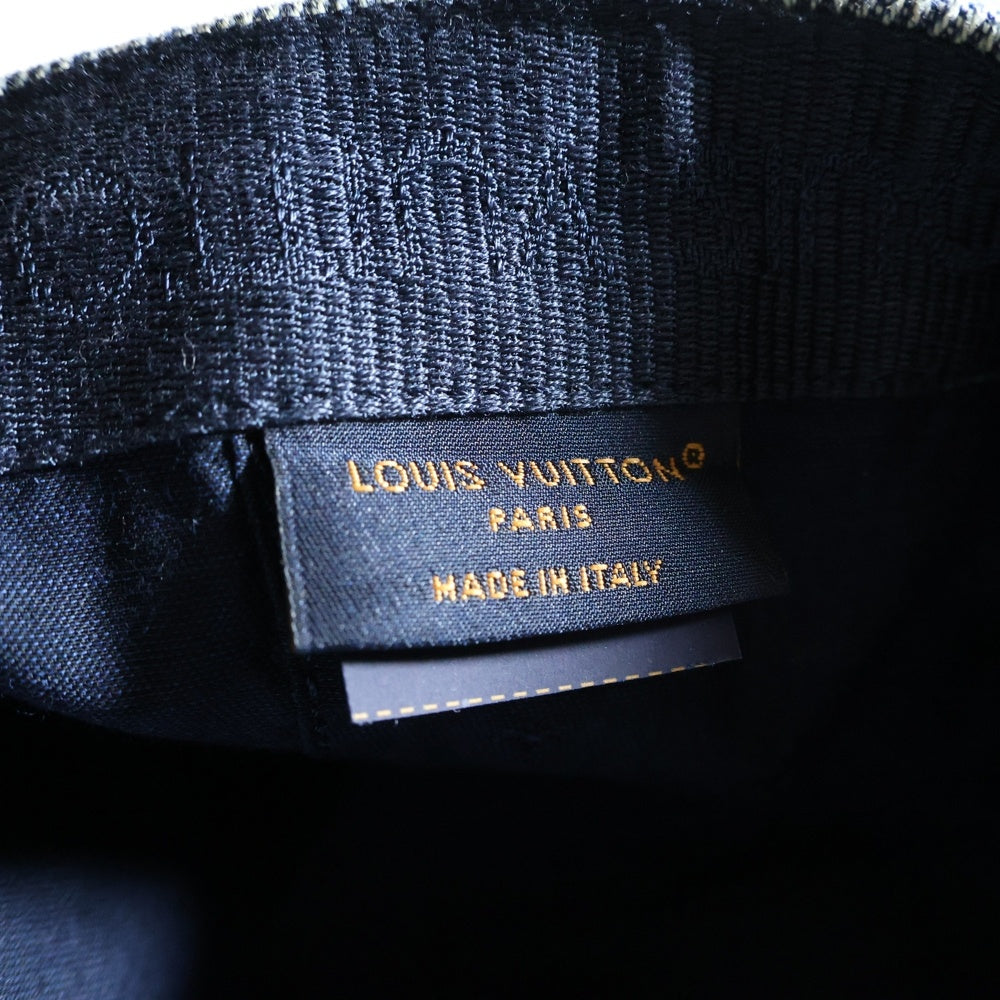 LOUIS VUITTON(ルイヴィトン) モノグラム ウォッシュド デニム 6パネル ベースボールキャップ 帽子 インディゴ M7156