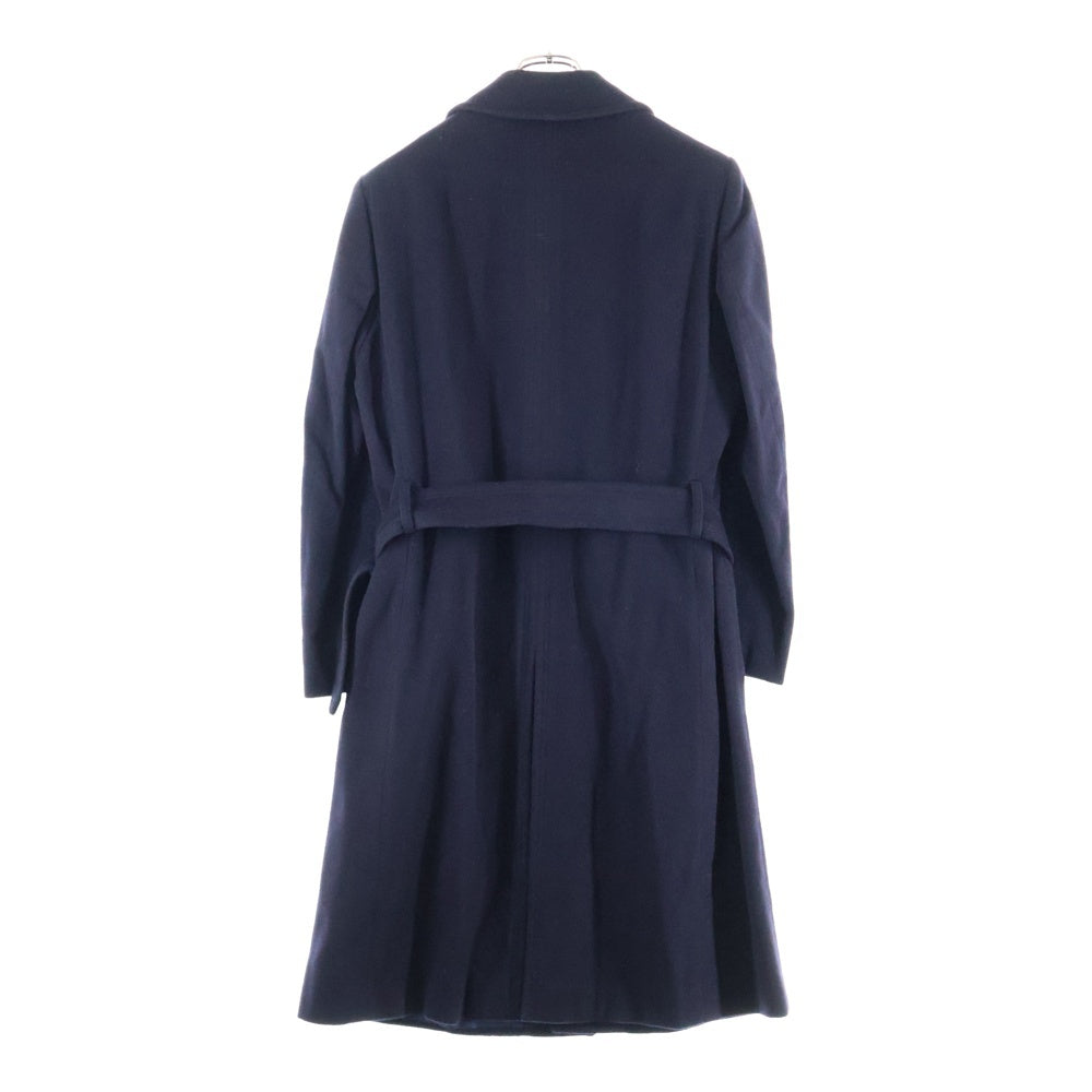 LANVIN(ランバン) カシミヤ混 メルトンウール 3B チェスター ロング コート ネイビー