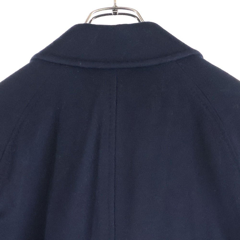DURBAN(ダーバン) カシミヤ ウール メルトン ステンカラー ロング コート ネイビー