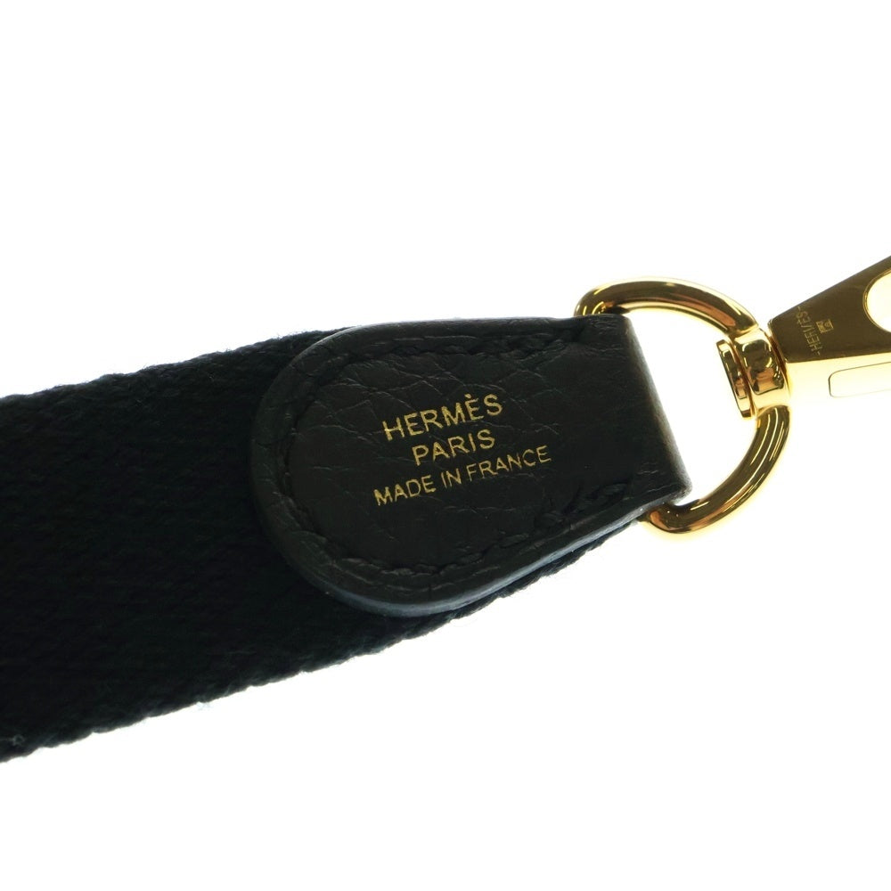 HERMES(エルメス) エブリンTPM ノワール トリヨンクレマンス Hロゴ パンチングレザー ショルダーバッグ ゴールド金具 ブラック U刻印