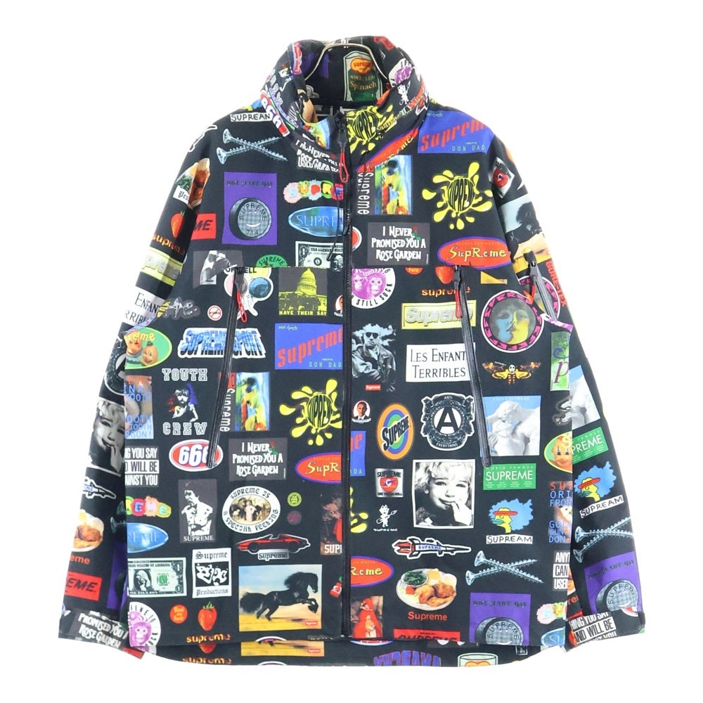SUPREME(シュプリーム) 21SS GORE-TEX Stickers Shell Jacket ゴアテックス フード付ステッカーズシェルジャケット ブルゾン ブラック/マルチカラー