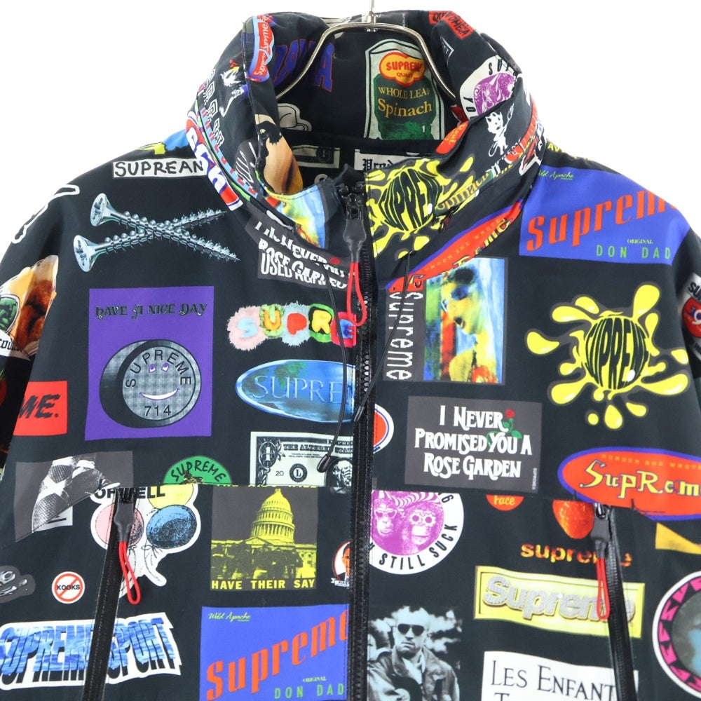 SUPREME(シュプリーム) 21SS GORE-TEX Stickers Shell Jacket ゴアテックス フード付ステッカーズシェルジャケット ブルゾン ブラック/マルチカラー