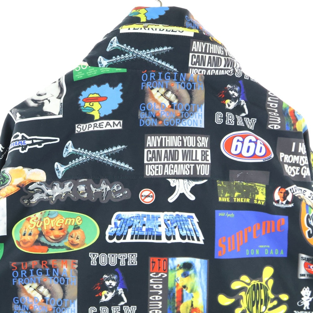 SUPREME(シュプリーム) 21SS GORE-TEX Stickers Shell Jacket ゴアテックス フード付ステッカーズシェルジャケット ブルゾン ブラック/マルチカラー
