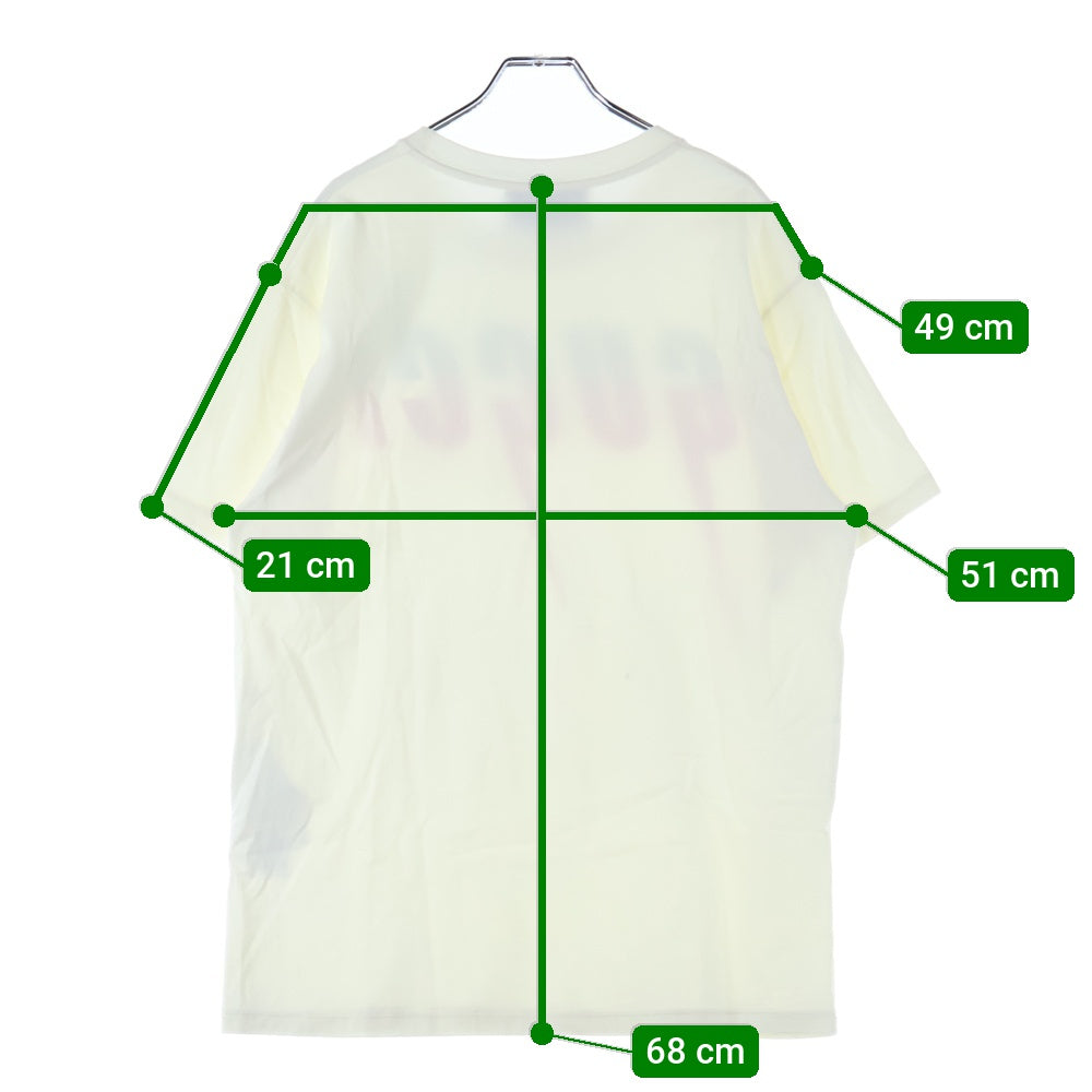 GUCCI(グッチ) 19SS Blade Print Tee XJAZY ブレードロゴ半袖Tシャツ カットソー ホワイト/グリーン/レッド 565806