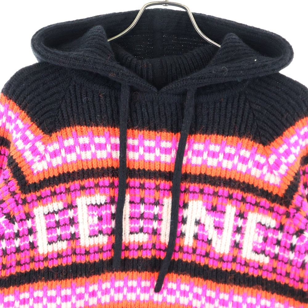 CELINE(セリーヌ) 22AW Embroidery Hooded Sweater In Ski Jacquard Wool エンブロイダリープルオーバーパーカー セーター ニット マルチカラー 2AC23579S