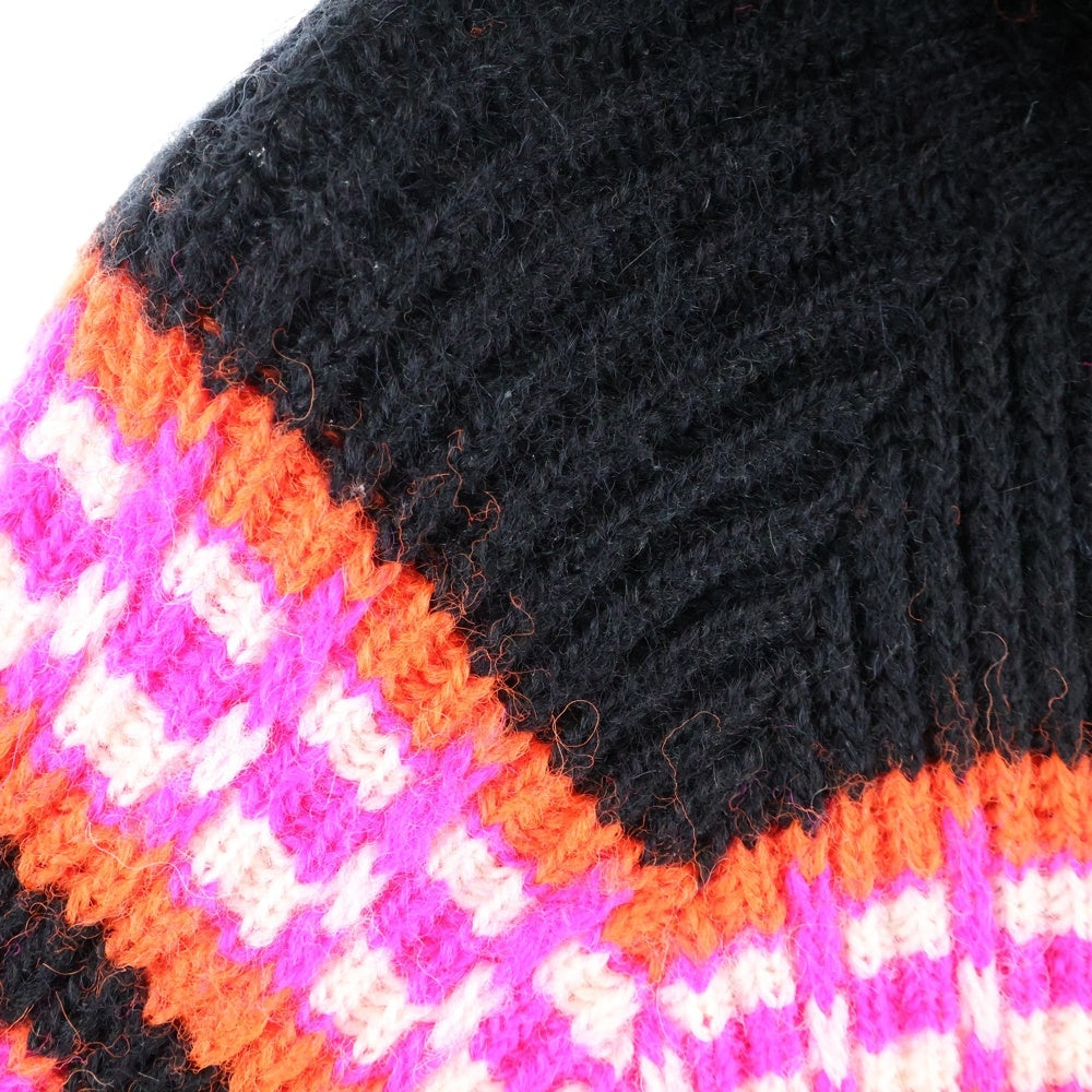 CELINE(セリーヌ) 22AW Embroidery Hooded Sweater In Ski Jacquard Wool エンブロイダリープルオーバーパーカー セーター ニット マルチカラー 2AC23579S