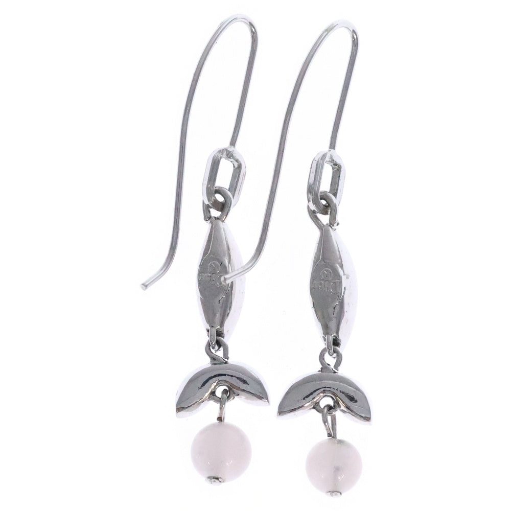 Christian Dior(クリスチャンディオール) ラインストーン ピアス フックピアス イヤリング シルバー メタル