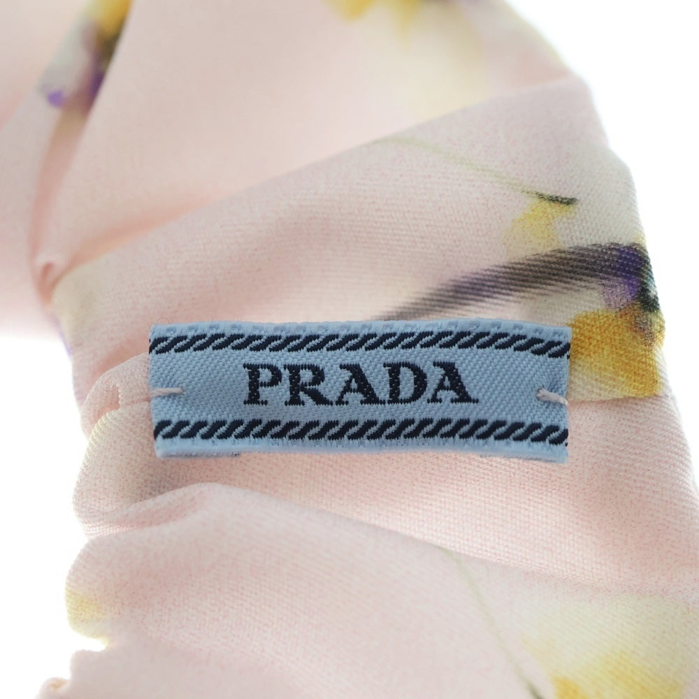 PRADA(プラダ) シュシュ フラワーモチーフ ヘアアクセサリー ピンク ナイロン 1IF015