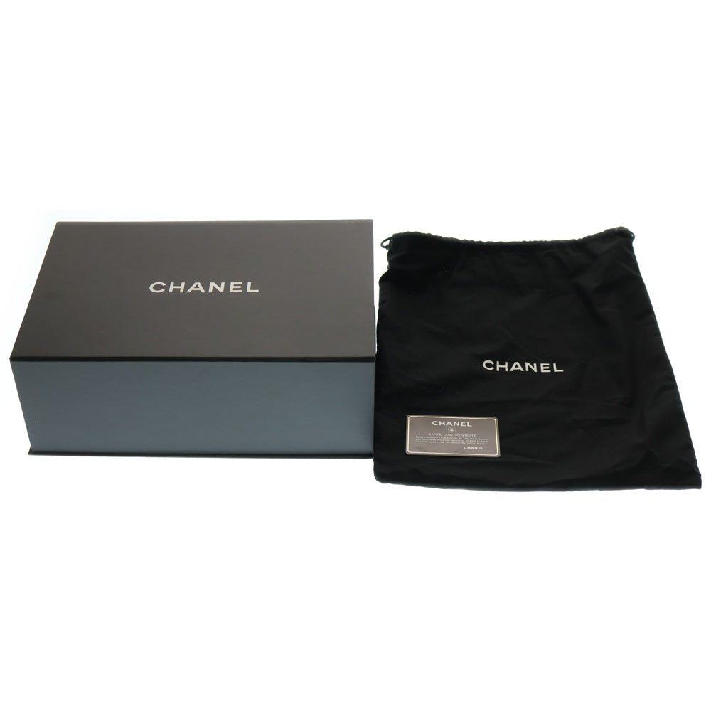 CHANEL(シャネル) ベロアマトラッセ25 ココマーク ラムスキン レザー Sフラップ Wチェーンショルダーバッグ ブラック レディース