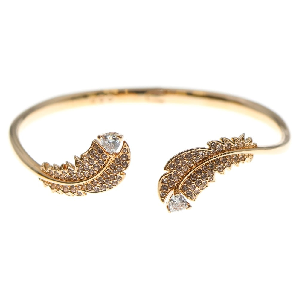 SWAROVSKI(スワロフスキー) 羽 フェザー バングル ブレスレット GP