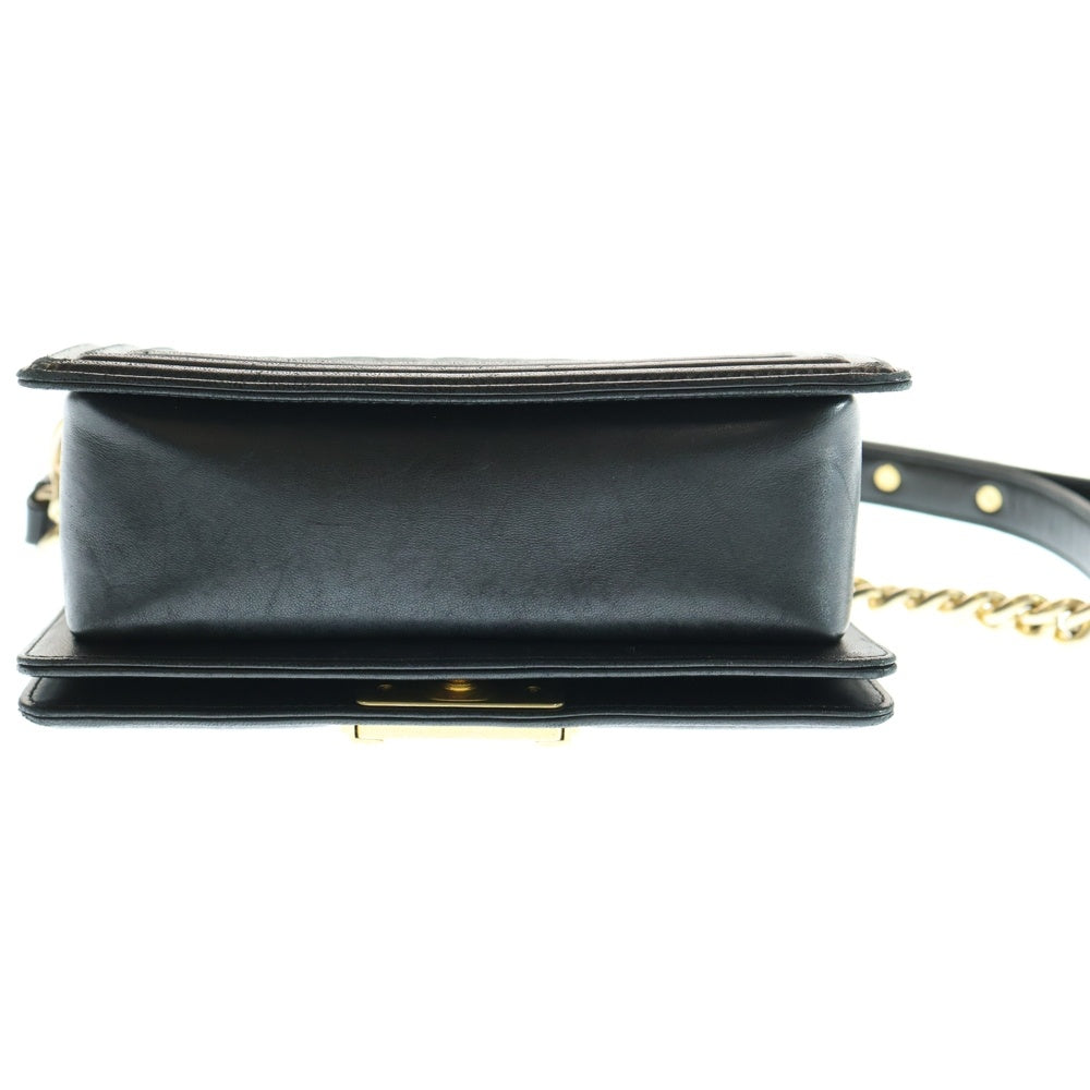 CHANEL(シャネル) ボーイシャネル20 ココマーク スモール ラムスキン チェーンレザーショルダーバッグ ブラック