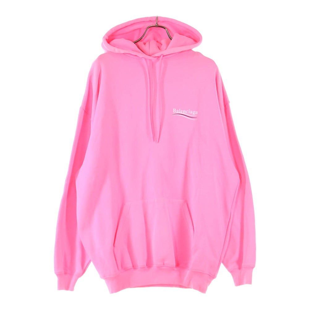 BALENCIAGA(バレンシアガ) キャンペーンロゴ プルオーバー パーカー フーディー ピンク コットン 578135