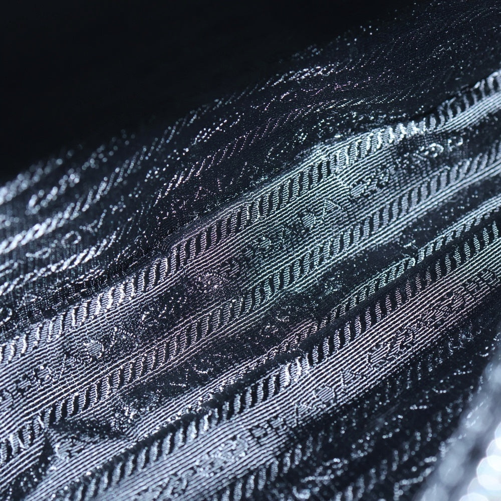 PRADA(プラダ) ヴィッテロダイノ ショルダーバック ポーチ ブラック シルバー金具 レザー 1BH082