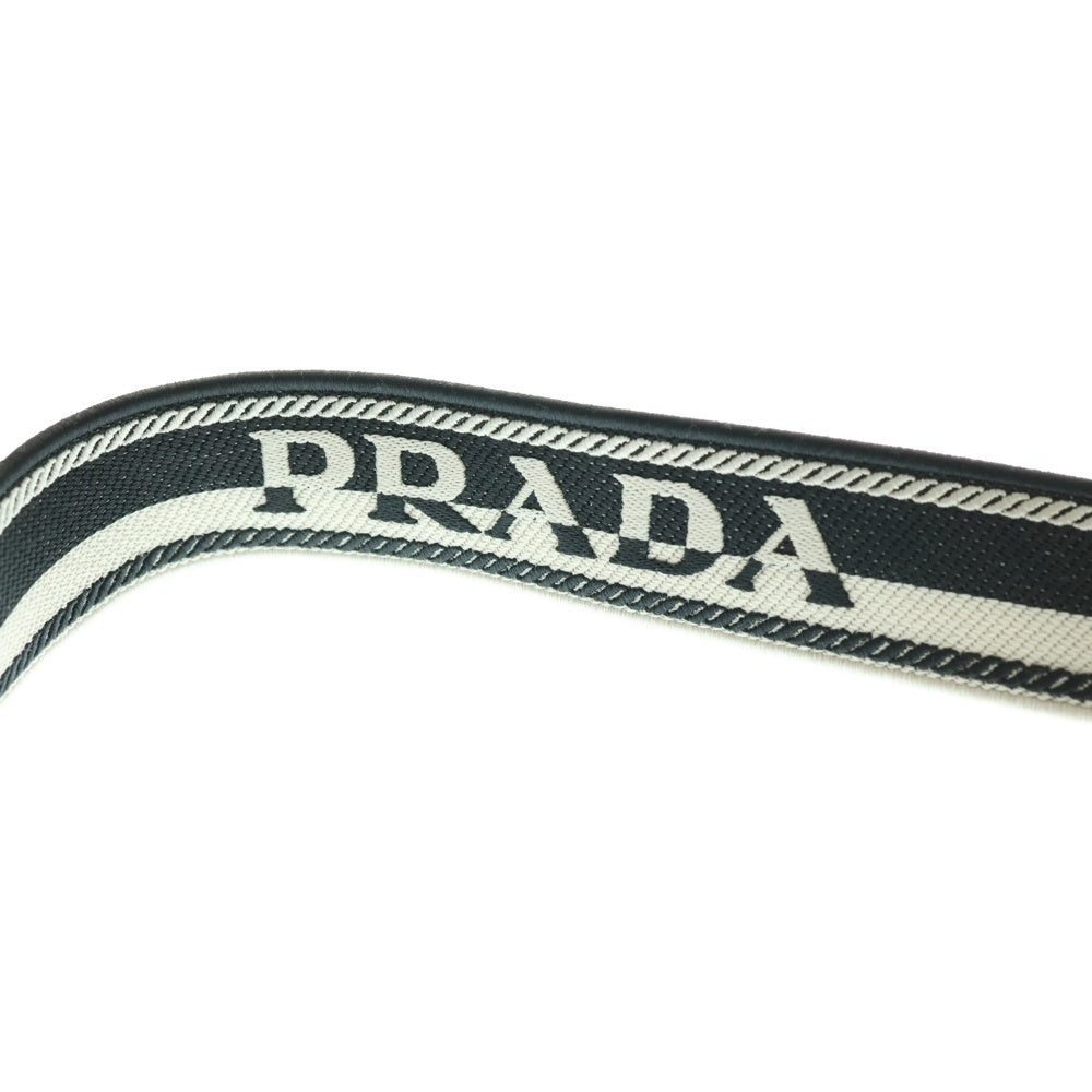 PRADA(プラダ) ヴィッテロダイノ ショルダーバック ポーチ ブラック シルバー金具 レザー 1BH082