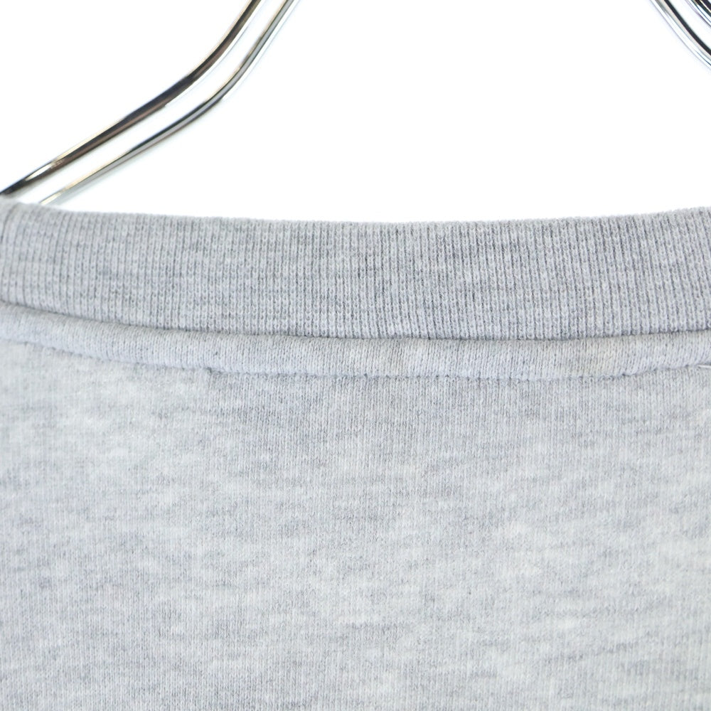 J.W.ANDERSON(ジェー ダブリュー アンダーソン) トロンプルイユ プリント ロゴ刺繍 クルーネック プルオーバースウェットトレーナー グレー/イエロー JW0170PG1216907