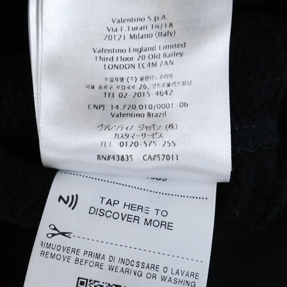 VALENTINO(ヴァレンティノ) Electric City Printed hoodie エレクトリック シティ ロゴプリント プルオーバー スウェットパーカー フーディー ブラック XV3MF18185D