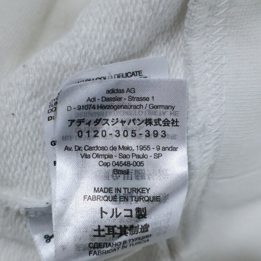 Y-3(ワイスリー) U GRAPHIC HOODIE グラフィック ラバーロゴプリント プルオーバー スウェットパーカー フーディー ホワイト/オレンジ HT4731