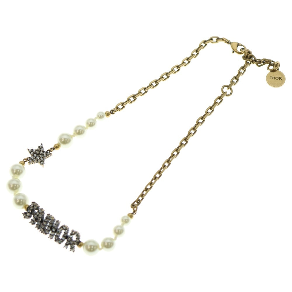 DIOR(ディオール) ジャディオール パールラインストーンネックレス チョーカー ゴールド N1113ADRCY