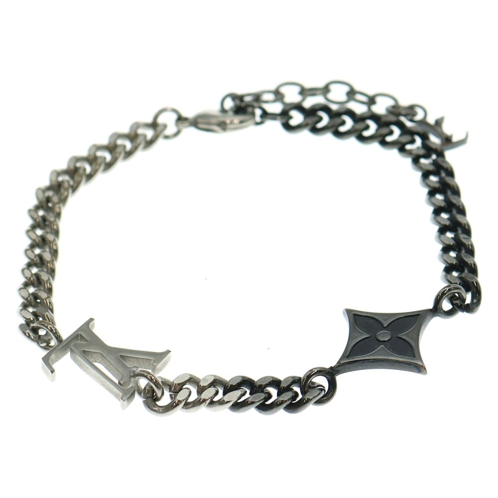 LOUIS VUITTON(ルイヴィトン) ブレスレット・LV インスティンクト メタル チェーン ブレスレット シルバー ガンメタ M00508