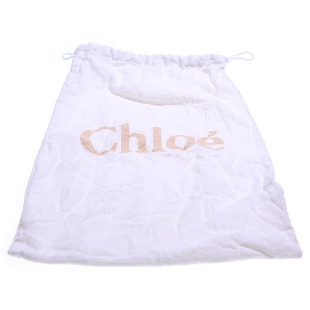 Chloe(クロエ) ロゴ レース柄 エスパドリーユ レザー フラットシューズ ホワイト レディース