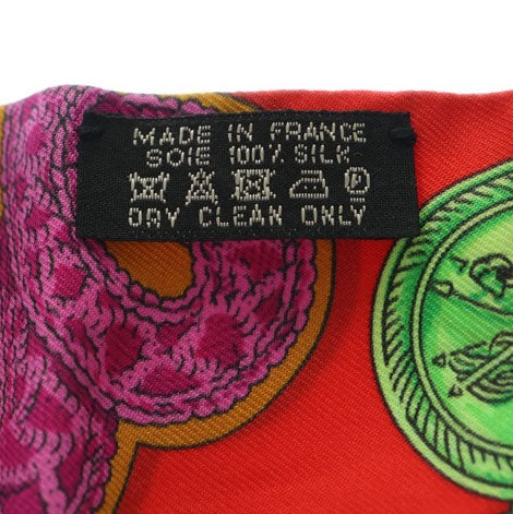 HERMES(エルメス) ツイリー EPAULETTES 肩章 シルク スカーフ レッド×マルチカラー