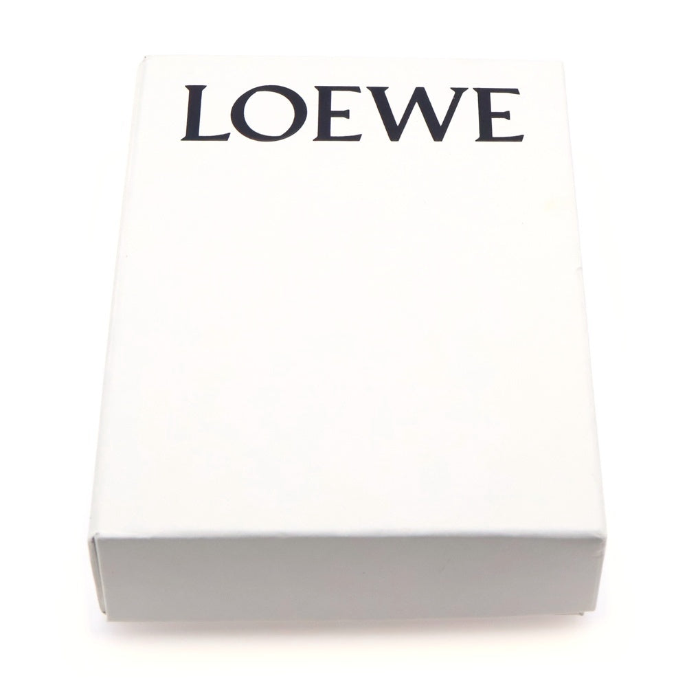 LOEWE(ロエベ) アナグラム フラグメントケース カードケース コインカードホルダー グリーン×ブラウン ソフトグレインカーフ シルバー金具