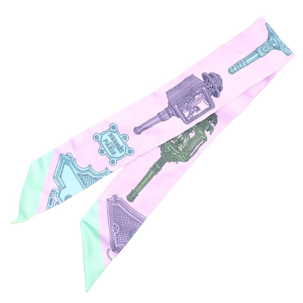 HERMES(エルメス) ツイリー シルクスカーフ メルヴェイユーズ・ランタン パープル