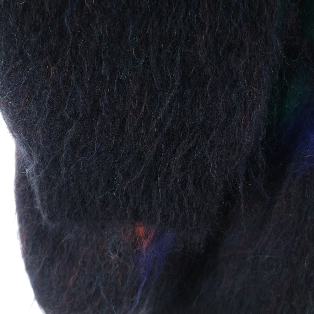 LOUIS VUITTON(ルイヴィトン) 23SS バタフライ ジャガード モヘア クルーネック プルオーバー 長袖ニット セーター ブラック/グリーン RM231M NE5 HON11W