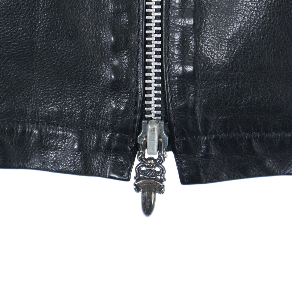 CHROME HEARTS(クロムハーツ) RACING2 レーシング2 ダガージップシングルライダース レザージャケット ブラック