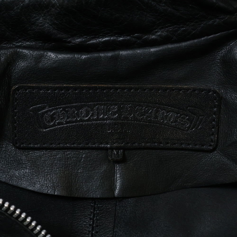 CHROME HEARTS(クロムハーツ) RACING2 レーシング2 ダガージップシングルライダース レザージャケット ブラック