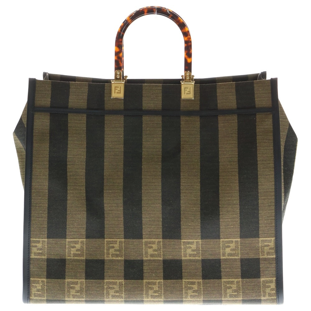 FENDI(フェンディ) サンシャイン ズッカ ペカン トートバッグ ハンドバッグ ブラウン キャンバス 8BH372
