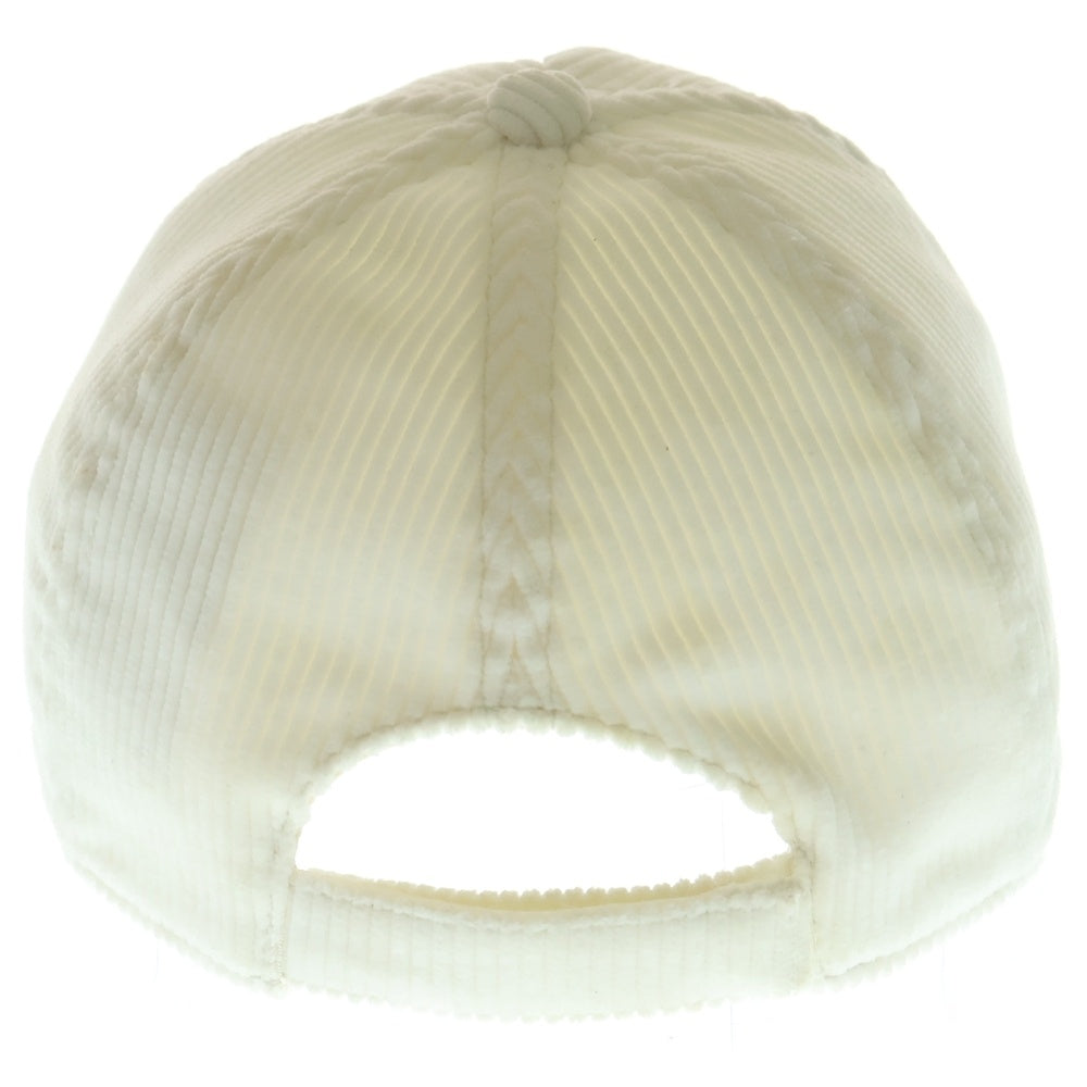 miumiu(ミュウミュウ) ロゴ キャップ ホワイト コーデユロイ レディース