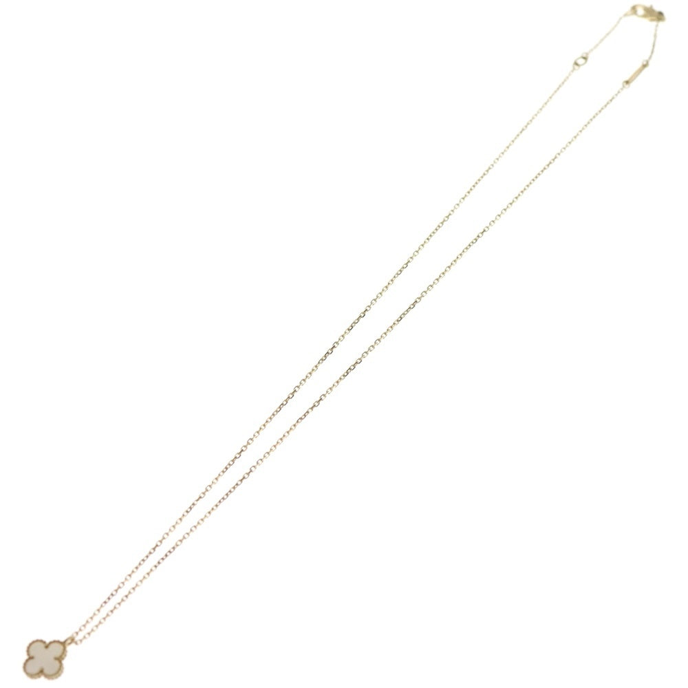 Van Cleef & Arpels(ヴァンクリーフアンドアーペル) スウィートアルハンブラ マザーオブパール チェーンペンダントネックレス イエローゴールド 750YG VCARF69100 レディース