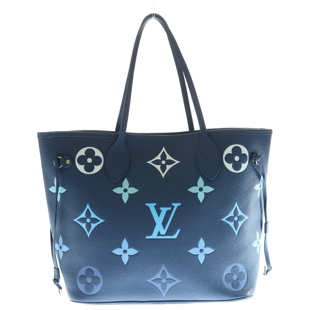 LOUIS VUITTON(ルイヴィトン) モノグラム アンプラント ネヴァーフル トートバッグ ハンドバッグ ブルー レザー M46514 ゴールド金具