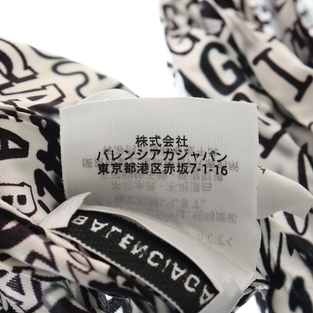 BALENCIAGA(バレンシアガ) スカーフ ホワイト×ブラック×イエロー シルク