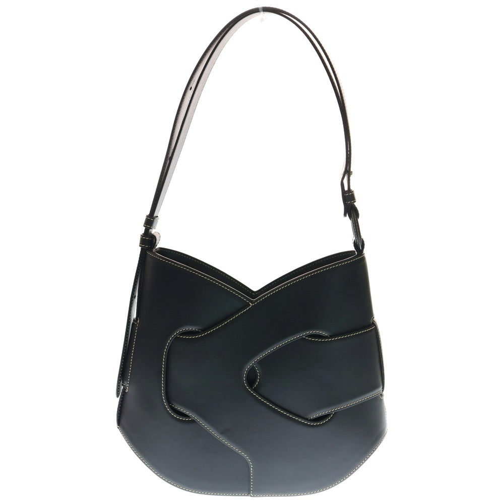 POLENE(ポレーヌ) エディション ラシーヌ スムース レザーハンドバック ブラック