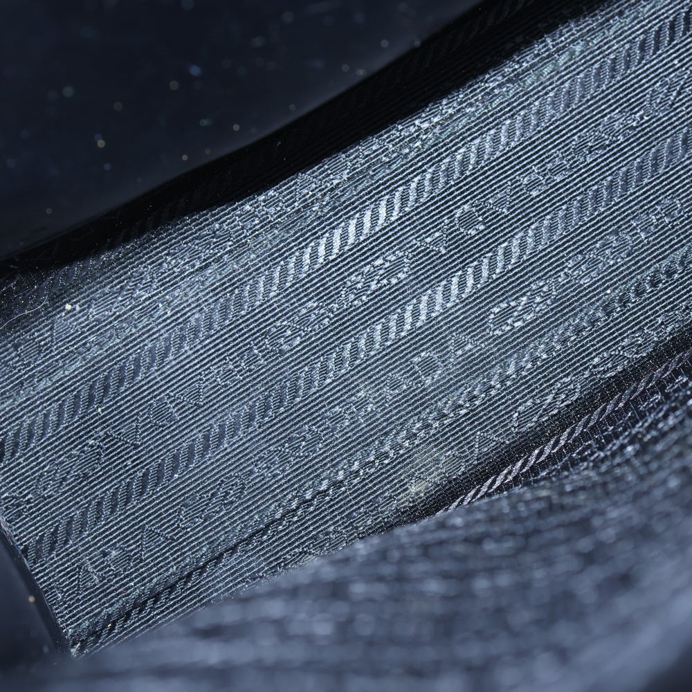 PRADA(プラダ) サフィアーノ ミニ 2WAYバッグ トートバック ショルダーバッグ ブラック レザー 1BA358 ゴールド金具 レディース