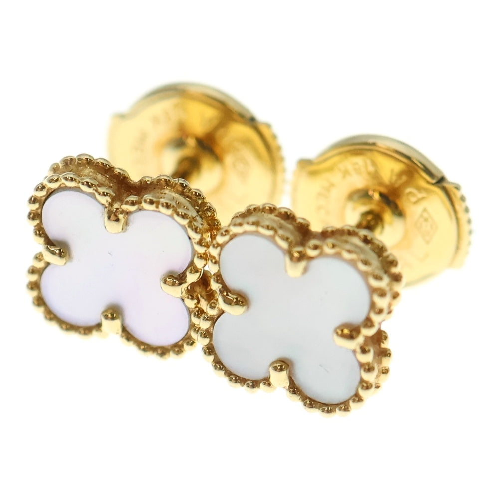 Van Cleef & Arpels(ヴァンクリーフアンドアーペル) スウィート アルハンブラ ピアス マザーオブパール Au750 K18 YG イエローゴールド