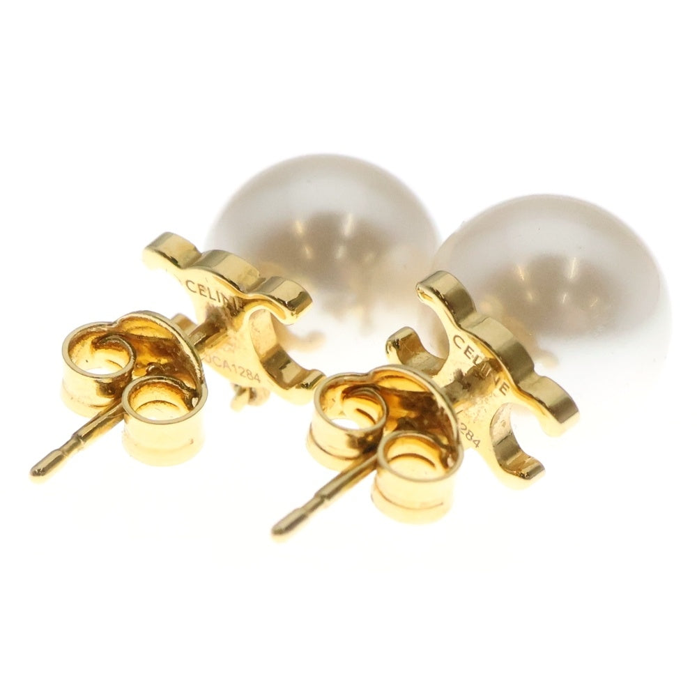 CELINE(セリーヌ) トリオンフ グラス パール ピアス ゴールド GP