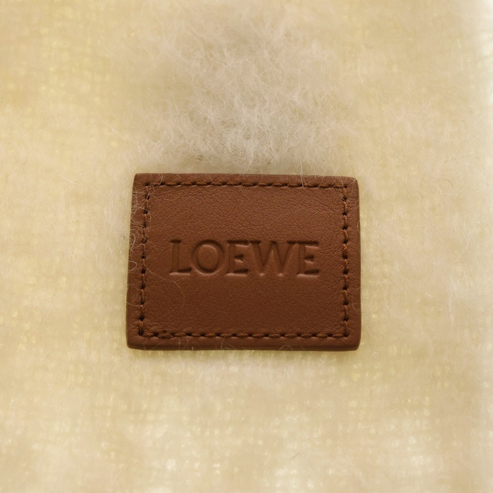 【美品】ロエベ マフラー アナグラム ロゴ フリンジ LOEWE（ロエベ） マフラー バイカラー ストール フリンジ アナグラム